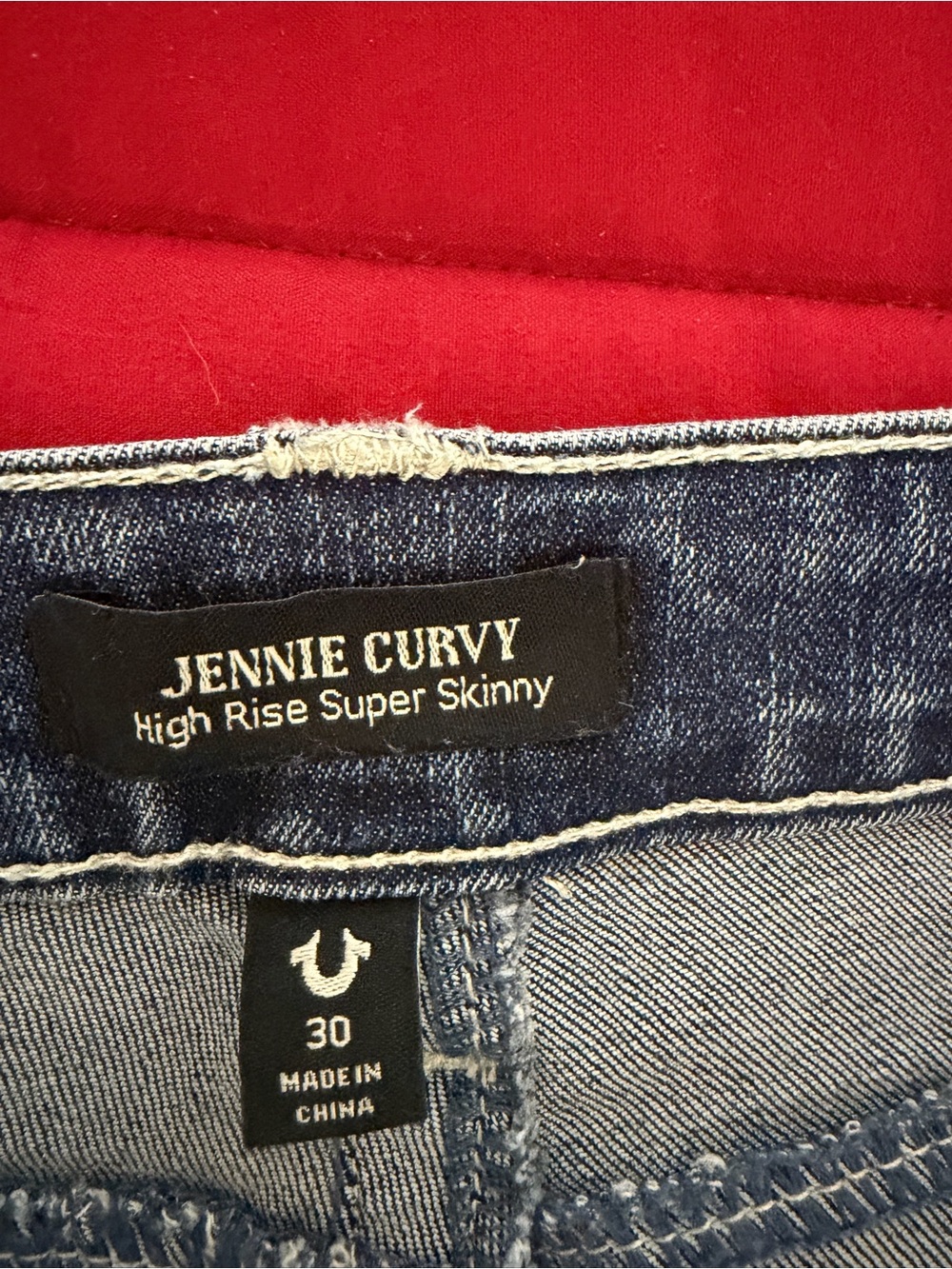True Religion Jennie Curvy High Rise Super Skinny Jeans - Blue women size 30
